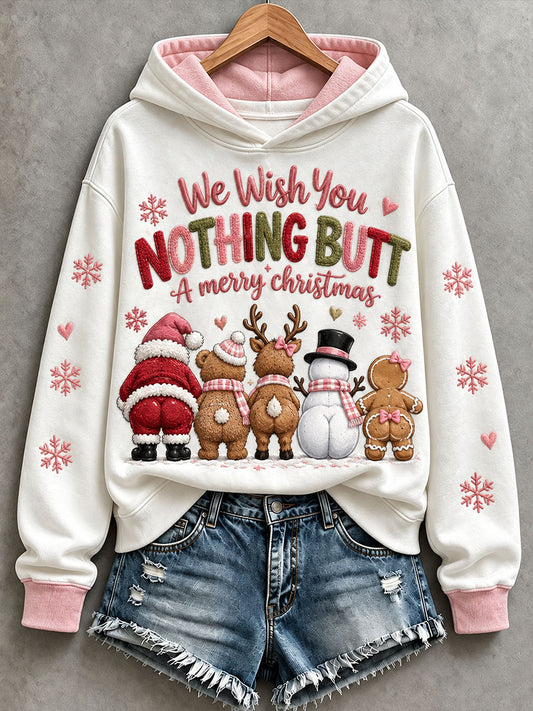 Women's We Wish You Nothing Butt A Merry Christmas Hoodie