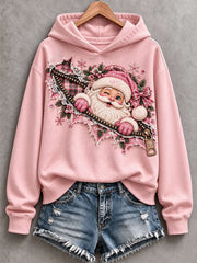 Women's Funny Pink Santa Hoodie