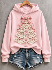Women's Pink Christmas Tree Hoodie