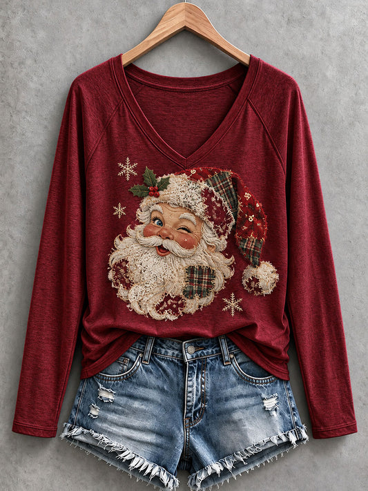 Women's Santa Long-Sleeve T-Shirt