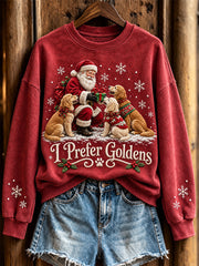 Women's I Prefer Goldens Pattern Causal Regular Sweatshirt