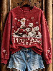 Women's I Prefer Westies Pattern Causal Regular Sweatshirt