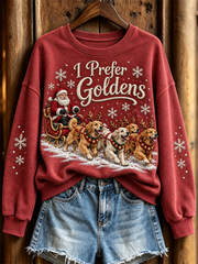Women's I Prefer Goldens Pattern Causal Regular Sweatshirt