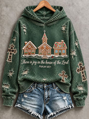Women's There Is Joy in the House of the Lord , Christmas Gift for Christian Regular Sweatshirt