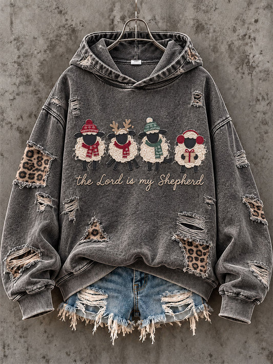 Women's The Lord Is My Shepherd, Christmas Gift for Christian Regular Sweatshirt