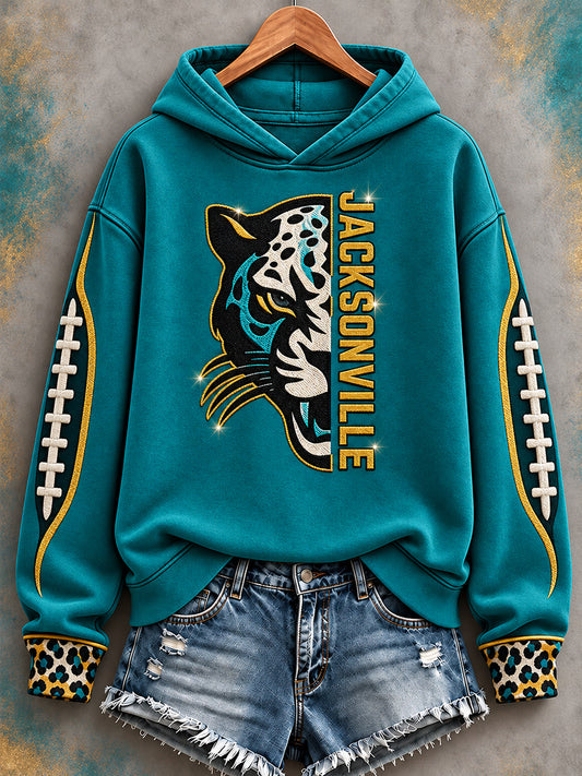 Women's Jaguars Football Gameday Gift For Football Fans Casual Hoodie