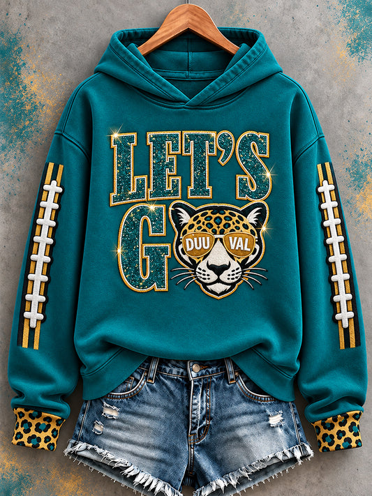Women's Jaguars Football Gameday Gift For Football Fans Casual Hoodie