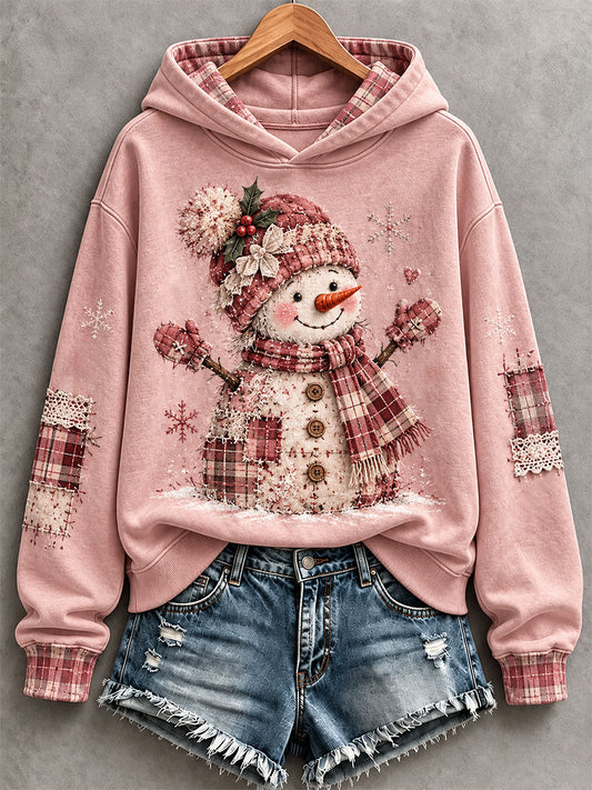 Women's Cute Snowman Hoodie