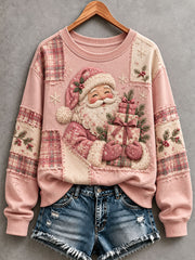Women's  Pink Santa Sweatshirt