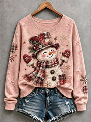 Women's Cute Snowman Sweatshirt