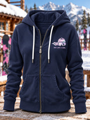 Women's "SKI LIKE A GIRL"Zip-Up Hoodie