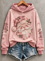 Women's Santa Print Hoodie