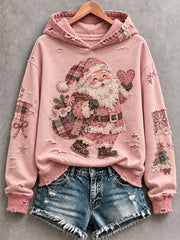 Women's Pink Santa Hoodie