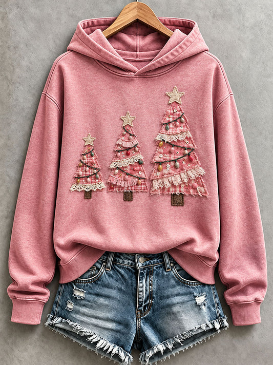 Women’s Pink Christmas Tree Hoodie