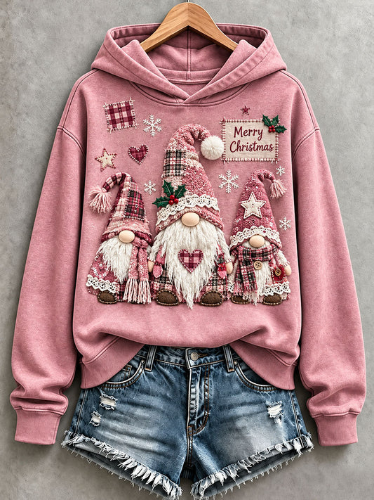 Women’s Pink Christmas Gnome Hoodie