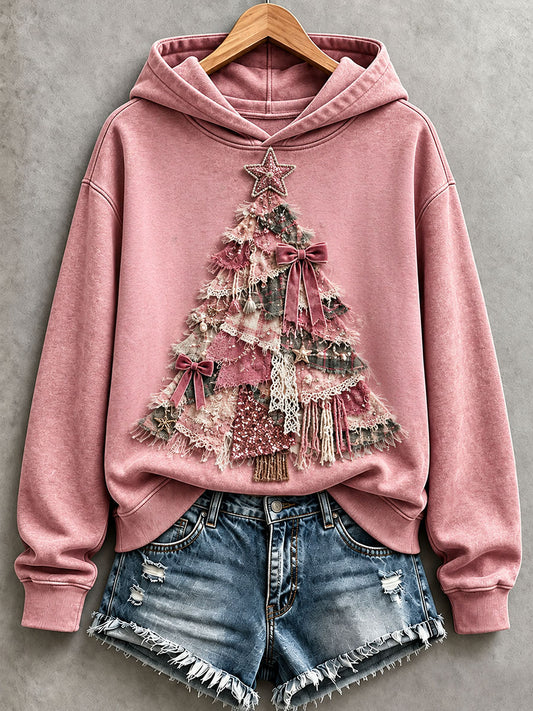 Women’s Distressed Christmas Tree Hoodie