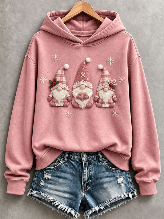 Women’s Pink Christmas Gnome Hoodie