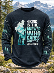 Men's Hike Lovers Casual Waffle Long Sleeve T-Shirt