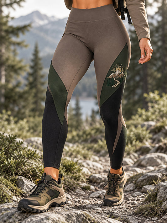 Women's Wilderness Trail Print Hike Lovers Leggings