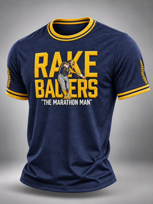 Men's Baseball Print short sleeves t-shirt