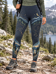 Women's Wilderness Trail Print Hike Lovers Leggings