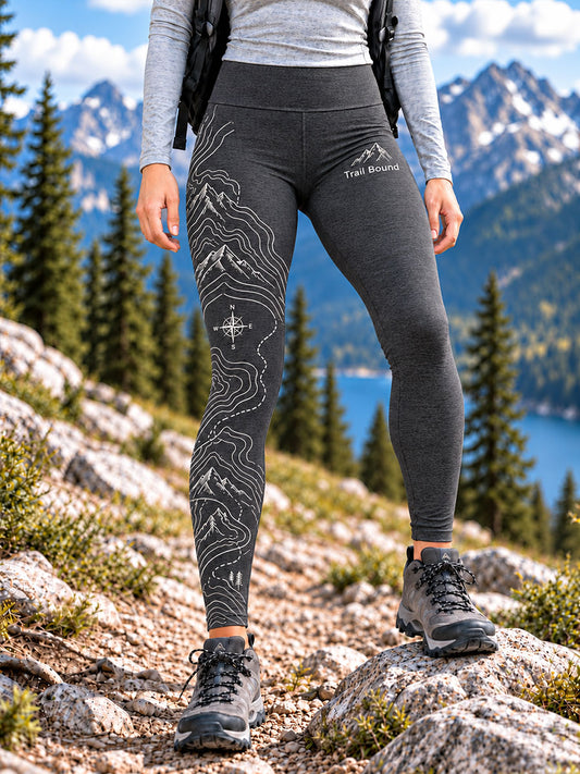 Women's Wilderness Trail Print Hike Lovers Leggings