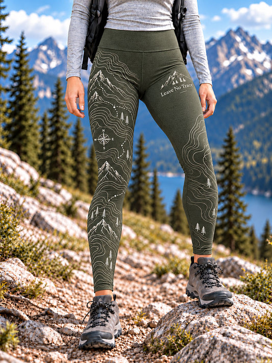 Women's Wilderness Trail Print Hike Lovers Leggings