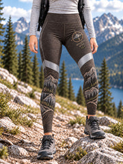 Women's Wilderness Trail Print Hike Lovers Leggings