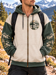 Men's Explore More Print Zip-Up Hoodie