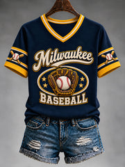 Women's Baseball Gameday Gift For Baseball Fans Short-Sleeved T-Shirt