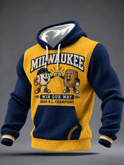 Men's Milwaukee Baseball Lover Champions Printed Hoodie