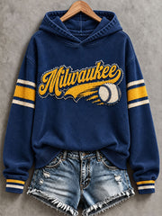 Women's Baseball Gameday Gift For Baseball Fans Regular Hoodie