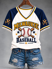Women's Baseball Gameday Gift For Baseball Fans Short-Sleeved T-Shirt