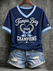 Women's Tampa Bay Baseball Lover Printed T-shirt
