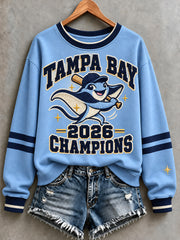 Women's Tampa Bay Baseball Lover Printed Sweatshirt