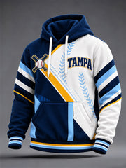 Men's Gift For Baseball Fans Print Oversized Drop-Shoulder Hoodie with Pockets