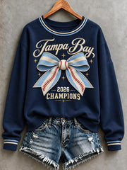 Women's Tampa Bay Baseball Lover Printed Sweatshirt