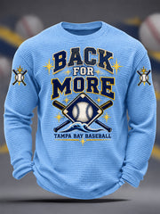 Men's Gift For Baseball Fans Casual Waffle Long Sleeve T-Shirt