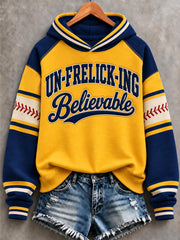 Women's Gift For Baseball Fans Print Hoodie
