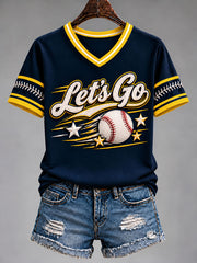 Women's Gift For Baseball Fans Casual Short-Sleeved T-Shirt