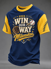 Men's Win Our Way 2026 Gift For Baseball Fans Casual Tee