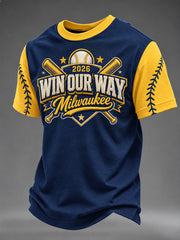 Men's Win Our Way 2026 Gift For Baseball Fans Casual Tee