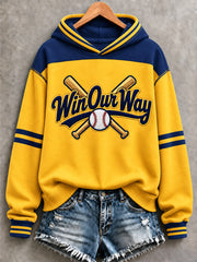 Women's Gift For Baseball Fans Print Hoodie