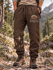 Men's Wilderness Trail Mountains Are My Happy Place Print Pants