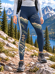 Women's Wilderness Trail Print Hike Lovers Leggings