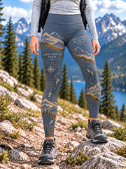 Women's Wilderness Trail Print Hike Lovers Leggings
