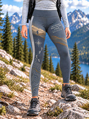 Women's Wilderness Trail Print Hike Lovers Leggings