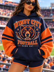 Women's Football Gameday Gift For Football Fans Casual Hoodie