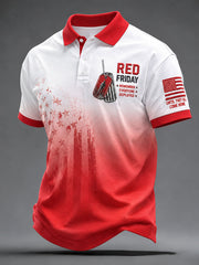 Men's Red Friday Printed Casual Top